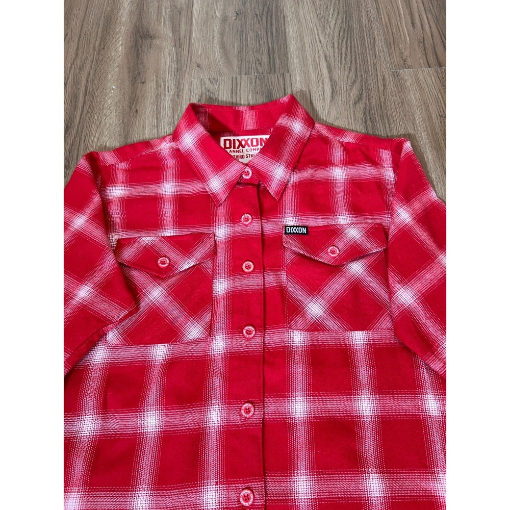 Dixxon Flannel Third Street Red Plaid Button Up Shirt M Workwear Streetwear - Picture 2 of 11